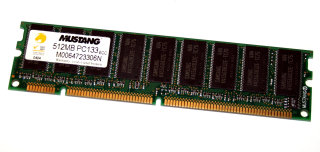 512 MB 168-pin SD-RAM PC-133 ECC  Mustang M0064723306N