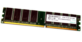1 GB DDR-RAM 184-pin PC-3200U non-ECC   Apacer P/N: 73.G1197.000