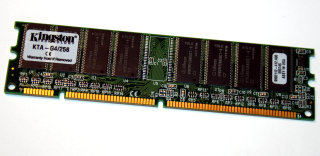 256 MB SD-RAM PC-100U non-ECC  Kingston KTA-G4/256   9902112   duoble-sided