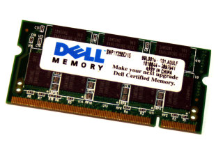 1 GB DDR RAM 200-pin PC-2700S Laptop-Memory  DELL SNP1Y255C/1G