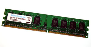 2 GB DDR2-RAM 240-pin PC2-6400U non-ECC   Team TVDD2048M800 single-sided