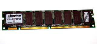 128 MB EDO-DIMM 168-pin 3.3V 50 ns unBuffered ECC Kingston KTD-GXPRO/128