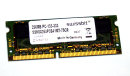 256 MB SO-DIMM 144-pin PC-133 SD-RAM CL3   Swissbit SSN03264P3B41MT-75CR