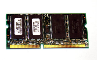64 MB 144-pin SO-DIMM PC-100 SD-RAM CL2  Toshiba THLY6480E1BFG-80