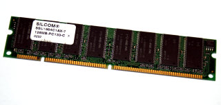 128 MB SD-RAM 168-pin PC-133 non-ECC CL3  SILCOM SSU1664C1AX-7