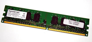 2 GB DDR2-RAM 240-pin PC2-6400U non-ECC  Hammerram HRD22048M800H  single-sided