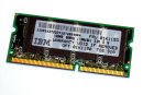 128 MB SO-DIMM 144-pin SD-RAM PC-66 CL2 Toshiba THLY641651FG-80L FRU: 01K1153