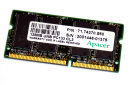 128 MB SO-DIMM PC-133 SD-RAM 144-pin Laptop-Memory  Apacer P/N: 71.74370.560