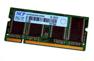 512 MB DDR-RAM PC-2700S 200-pin SO-DIMM Laptop-Memory  NCP NCPD6ASDR-60M48