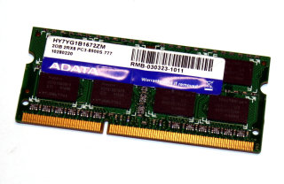 2 GB DDR3-RAM 204-pin SO-DIMM 2Rx8 PC3-8500S  Adata HY7YG1B1672ZM