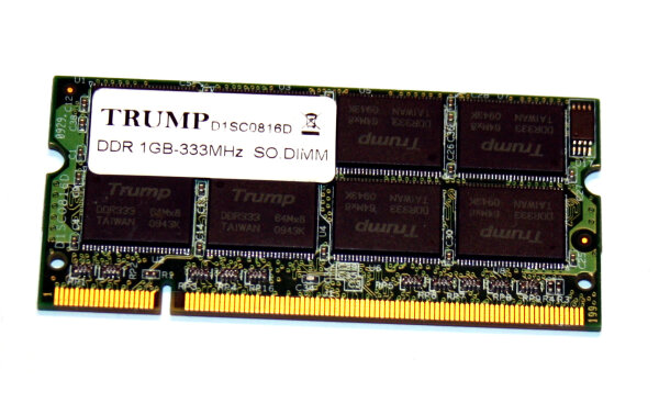 1 GB DDR-RAM 200-pin SO-DIMM PC-2700S Trump D1SC0816D