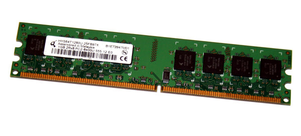 1 GB DDR2-RAM 240-pin 1Rx8 PC2-6400U CL5 non-ECC  Qimonda HYS64T1280U-25FB97X
