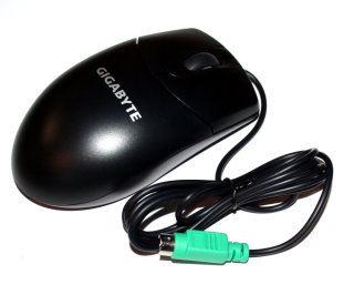 optical Mouse 3-Keys with Scroll-Wheel PS/2  Gigabyte GM-R02 wired, black