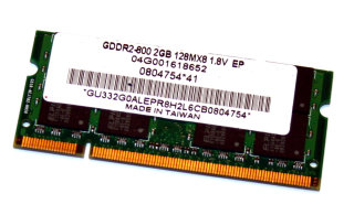 2 GB DDR2 RAM 200-pin SO-DIMM PC2-6400S Unifosa GU332G0ALEPR8H2L6CB
