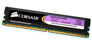 1 GB DDR2-RAM PC2-6400U non-ECC CL5 1.9V  Corsair CM2X1024-6400 ver8.3 XMS2