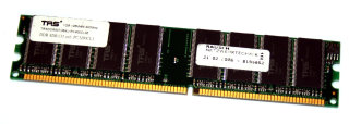 1 GB DDR-RAM 184-pin PC-3200U non-ECC CL3  TRS TRSDDR001G64U-PC400CL3Z