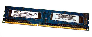 1 GB DDR3-RAM 240-pin 1Rx8  PC3-8500U non-ECC   Elpida EBJ10UE8BBF0-AE-F