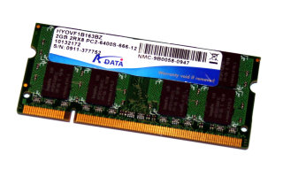 2 GB DDR2 RAM 200-pin SO-DIMM PC2-6400S   ADATA HYOVF1B163BZ