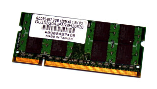 2 GB DDR2 RAM 200-pin SO-DIMM PC2-5300S Unifosa GU332G0AJP3R8H20626