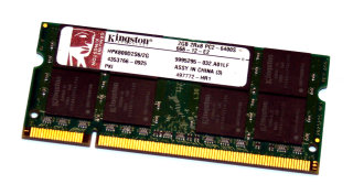 2 GB DDR2 RAM 200-pin SO-DIMM PC2-6400S CL6 Kingston HPK800D2S6/2G   9995295