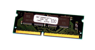 8 MB EDO 144-pin SO-DIMM 3.3V 60 ns  Samsung KMM466F124AT1-L6