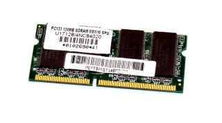128 MB SO-DIMM 144-pin PC-133 SD-RAM Laptop-Memory  Unifosa U17128I4NC84020