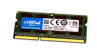 4 GB DDR3 RAM 204-pin SO-DIMM  PC3L-12800S 1,35V  Crucial CT51264BF160B.C16FN2