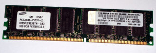 1 GB DDR-RAM PC-2700U non-ECC  Samsung M368L2923BTN-CB3