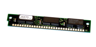 4 MB Simm 30-pin 60 ns 3-Chip Chips: 2x Vanguard VG2617400EJ-6 + 1x Siemens HYB514100BJ-60