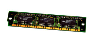 4 MB Simm 30-pin 60 ns 4Mx9 mit Parity 3-Chip  Chips: 3x GP GP4C4M4F2DJ-6