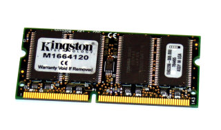 128 MB SD-RAM 144-pin SO-DIMM PC-100   Kingston M1664120   9902206