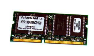 128 MB SD-RAM 144-pin SO-DIMM PC-133   Kingston KVR133x64SC3/128   9905038