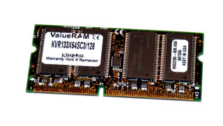 128 MB SD-RAM 144-pin SO-DIMM PC-133   Kingston KVR133x64SC3/128   9902206