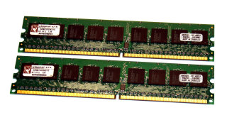1 GB DDR2-RAM (2x512MB) 240-pin ECC-Memory PC2-5300E  Kingston KVR667D2E5K2/1G   9905320