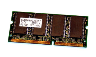 64 MB SD-RAM 144-pin SO-DIMM PC-100 Laptop-Memory  Hyundai GMM2649228CNT G-7J