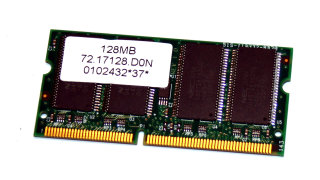 128 MB SO-DIMM 144-pin PC-100 SD-RAM Laptop-Memory  Acer 72.17128.D0N