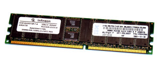 256 MB DDR-RAM 184-pin PC-2100R Registered-ECC  CL2  Infineon HYS72D32501GR-7-A