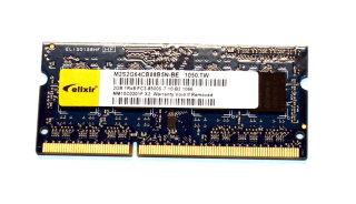 2 GB DDR3-RAM 204-pin SO-DIMM 1Rx8 PC3-8500S  Elixir M2S2G64CB88B5N-BE