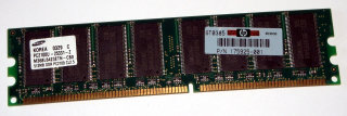 512 MB DDR-RAM 184-pin PC-2100U non-ECC  Samsung M368L6423ETN-CB0