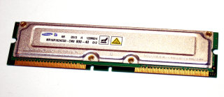 128 MB RDRAM Rambus PC800 non-ECC 40ns 800MHz Samsung MR16R1624EG0-CM8