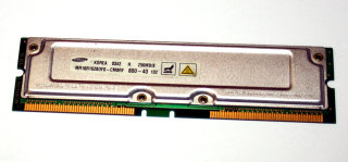 256 MB 184-pin RDRAM Rambus PC800 non-ECC 40ns  Samsung MR16R1628DF0-CM8RF