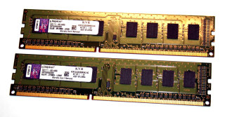 4 GB DDR3 RAM 240-pin PC3-10600U nonECC Kingston KVR1333D3S8N9K2/4G  9931711