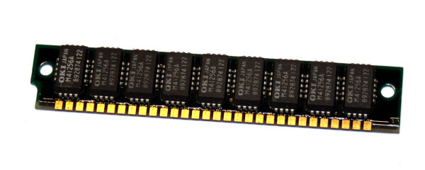 256 kB Simm 30-pin mit Parity 120 ns 9-Chip 256kx9  OKI MSC2304-12YS9A