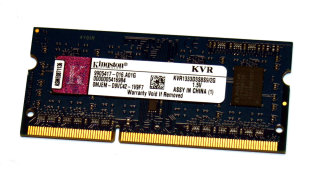 2 GB DDR3 RAM 204-pin SO-DIMM PC3-10600S   Kingston KVR1333D3S8S9/2G