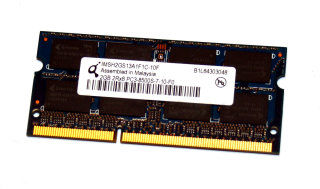 2 GB DDR3-RAM 204-pin SO-DIMM 2Rx8 PC3-8500S  Qimonda IMSH2GS13A1F1C-10F