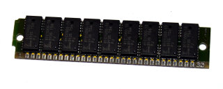 1 MB Simm Memory 30-pin mit Parity 100 ns 9-Chip 1Mx9 (Chips: 9x Fujitsu 81C1000-10)