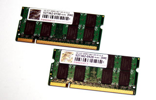 4 GB DDR2 RAM (2x2GB) 200-pin SO-DIMM PC2-5300S 667 MHz CL5 Trancsend