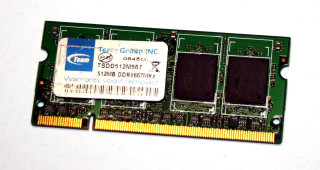 512 MB DDR2-RAM 200-pin SO-DIMM PC2-5300S 667MHz Team TSDD512M667