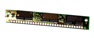 4 MB Simm 30-pin 60 ns 3-Chip Chips: 2x Texas Instruments TMS417400ADJ-60 + 1x Siemens HYB514100BJ-50