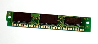 4 MB Simm 30-pin 70 ns 3-Chip 4Mx9 Chips: 2x Fujitsu 8117400-70PJ + 1x Fujitsu 814100A-70